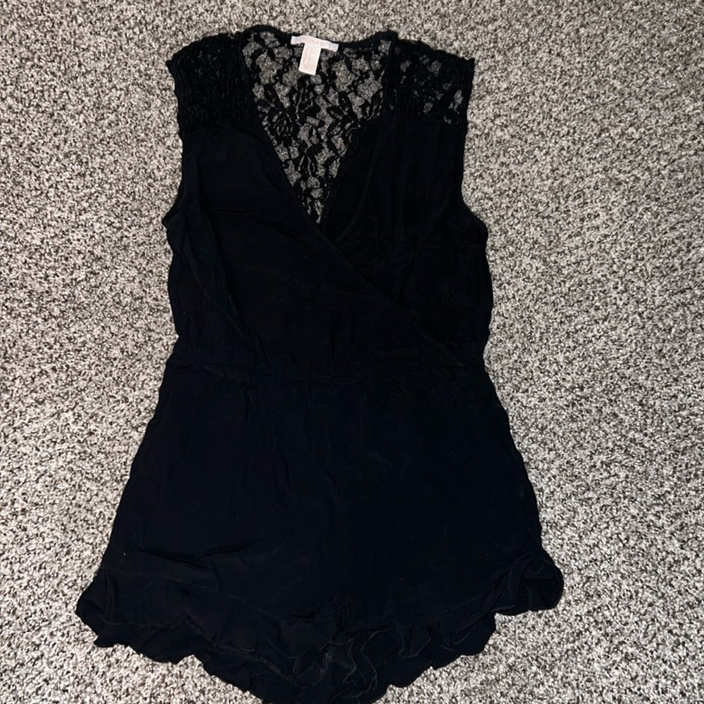 Black lace romper